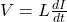  V = L \frac{dI}{dt} 