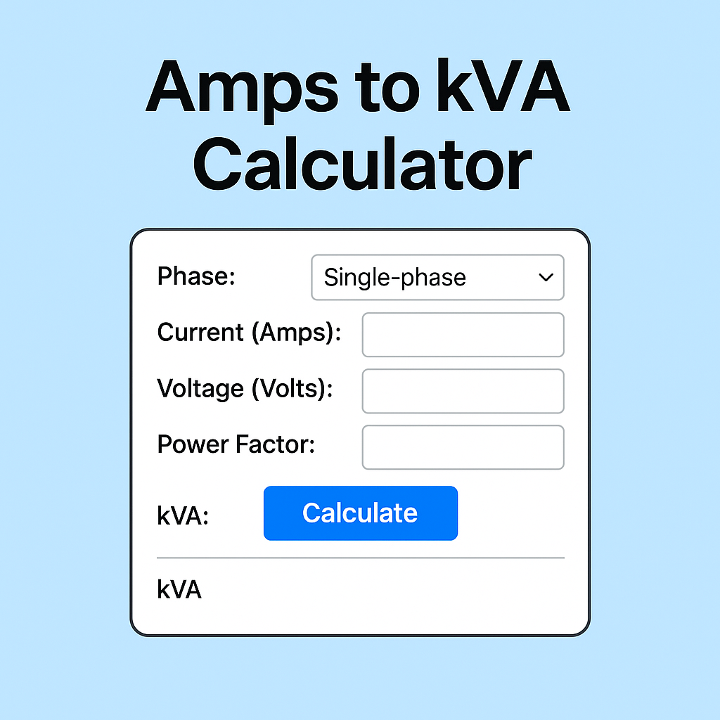 Amps to kVA Calculator